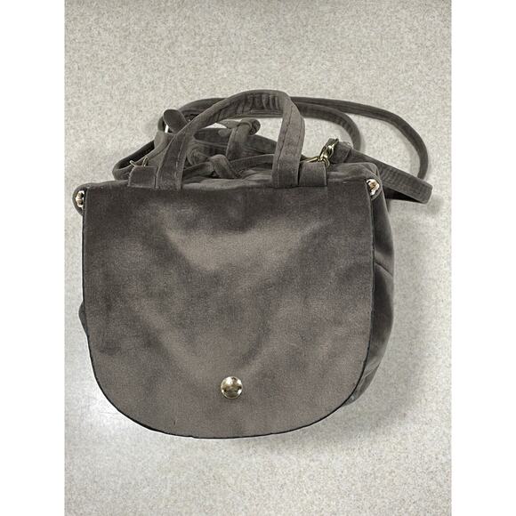 Beautiful Embroidered Mini Backpack Brown Suede With Snap Button Closure-Travel - Picture 5 of 13